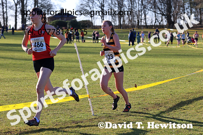 Junior Womens 2025 Northern Cross Country Champs, Tatton Park, Knutsford, Cheshire. Photo: David T. Hewitson/Sports for All Pics